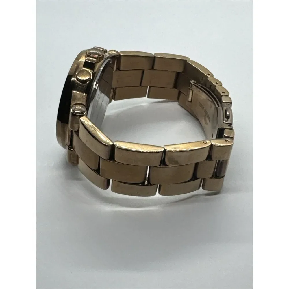 Michael Kors Runway MK5223 Women's Rose Gold-Tone Analog White Dial Watch JNA806